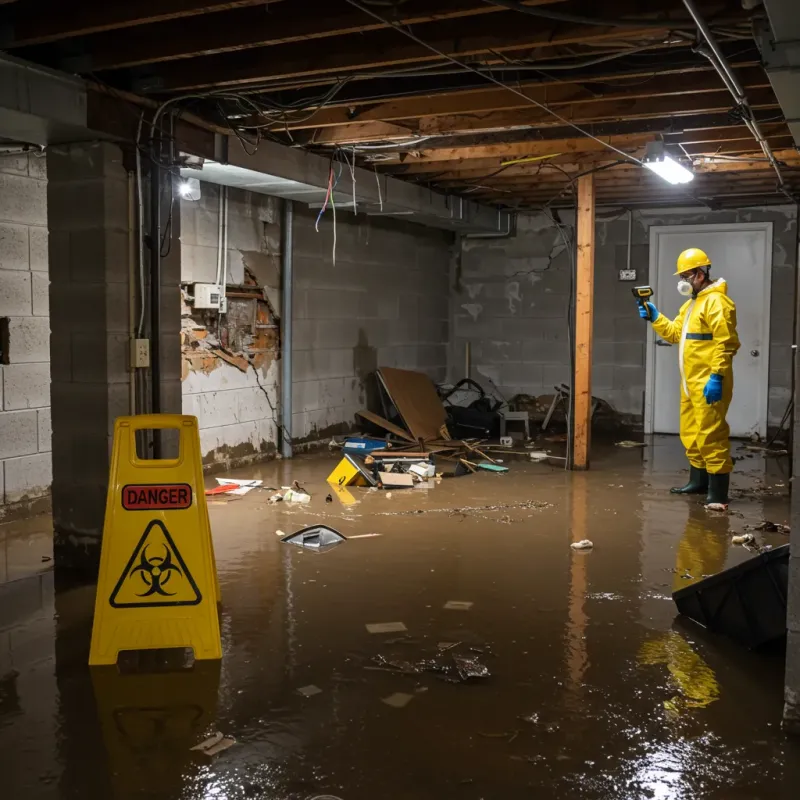 Flooded Basement Electrical Hazard in Williams County, ND Property